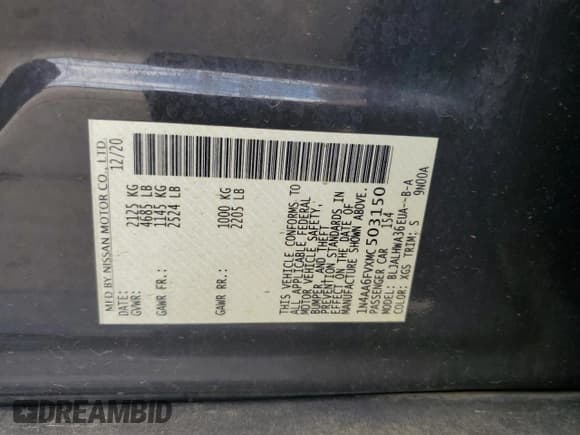 ✅ 2021 Nissan Maxima Platinum • VIN: 1N4AA6FVXMC503150 • Lot: 70108505. Wystawiony na Copart z przebiegiem 43 967 mil. Bezpłatny archiwum sprzedaży aukcyjnych z USA i szczegółowy raport historii pojazdu na DreamBid. Zdjęcie 13.