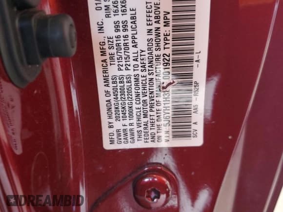 ✅ 2010 Honda Element LX • VIN: 5J6YH1H32AL001922 • Lot: 69255895. Listed on Copart with 292,544 mi. Free auction sales archive from the USA and detailed vehicle history report at DreamBid. Image 12.