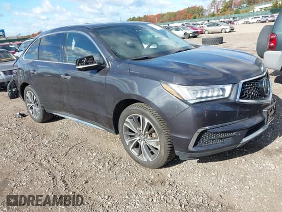 ✅ 2020 Acura MDX Technology • VIN: 5J8YD4H57LL000144 • Lot: 43614924. Listed on IAAI with 46,828 mi. Free auction sales archive from the USA and detailed vehicle history report at DreamBid. Image 1.