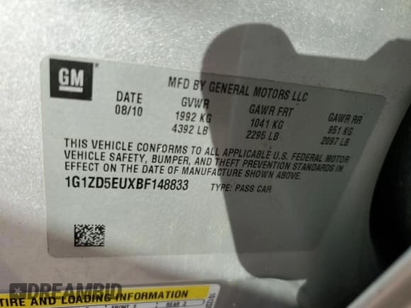 ✅ 2011 Chevrolet Malibu 2LT • VIN: 1G1ZD5EUXBF148833 • Lot: 75298484. Listed on Copart with 80,909 mi. Free auction sales archive from the USA and detailed vehicle history report at DreamBid. Image 12.