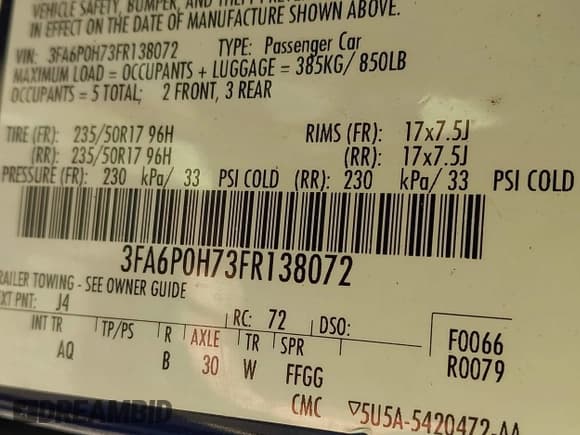 ✅ 2015 Ford Fusion SE • VIN: 3FA6P0H73FR138072 • Lot: 43592918. Wystawiony na IAAI z przebiegiem 213 297 mil. Bezpłatny archiwum sprzedaży aukcyjnych z USA i szczegółowy raport historii pojazdu na DreamBid. Zdjęcie 9.