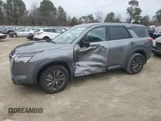 2022 Nissan Pathfinder S with VIN 5N1DR3AA6NC214105, listed as a Copart auction lot 45464045 with 28,564 mi miles and Salvage title. Bid and sale history available at DreamBid. Image 1.