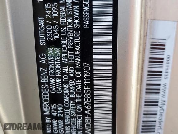 ✅ 1995 Mercedes-Benz SL 5.0L • VIN: WDBFA67E8SF111907 • Lot: 91940455. Wystawiony na Copart z przebiegiem 89 976 mil. Bezpłatny archiwum sprzedaży aukcyjnych z USA i szczegółowy raport historii pojazdu na DreamBid. Zdjęcie 12.