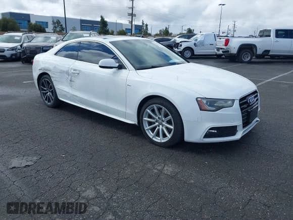 ✅ 2016 Audi A5 Premium • VIN: WAUD2AFR1GA007211 • Lot: 41402123. Listed on IAAI with 64,801 mi. Free auction sales archive from the USA and detailed vehicle history report at DreamBid. Image 1.