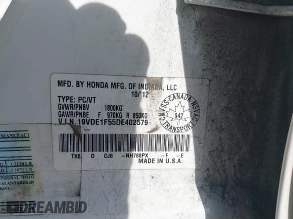 ✅ 2013 Acura ILX Premium • VIN: 19VDE1F55DE402579 • Lot: 43335294. Wystawiony na IAAI z przebiegiem 148 753 mil. Bezpłatny archiwum sprzedaży aukcyjnych z USA i szczegółowy raport historii pojazdu na DreamBid. Zdjęcie 9.