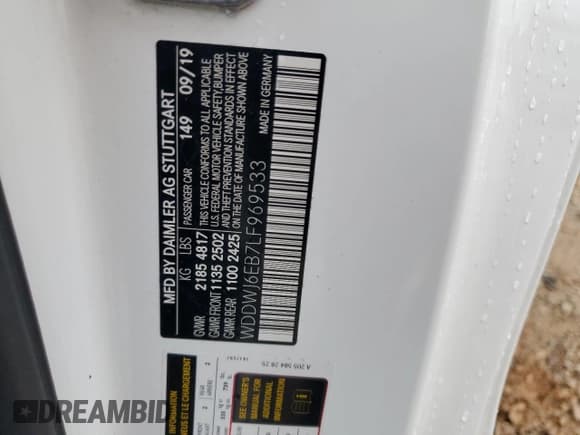 ✅ 2020 Mercedes-Benz C 43 AMG • VIN: WDDWJ6EB7LF969533 • Lot: 78470594. Wystawiony na Copart z przebiegiem 47 377 mil. Bezpłatny archiwum sprzedaży aukcyjnych z USA i szczegółowy raport historii pojazdu na DreamBid. Zdjęcie 12.