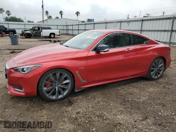 ✅ 2019 Infiniti Q60 Red Sport 400 • VIN: JN1FV7EK8KM360467 • Lot: 54070635. Listed on Copart with 49,227 mi. Free auction sales archive from the USA and detailed vehicle history report at DreamBid. Image 1.