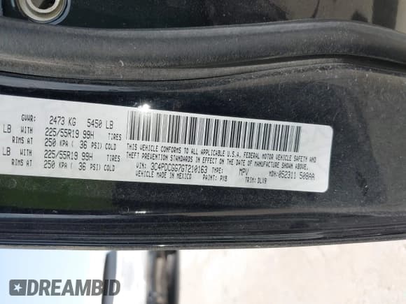 ✅ 2016 Dodge Journey Crossroad • VIN: 3C4PDCGG7GT210163 • Лот: 42473051. Опубликован ранее на IAAI с пробегом 102 695 миль. Бесплатный доступ к архиву аукционных продаж из США и подробный отчёт об истории автомобиля на DreamBid. Изображение 9.