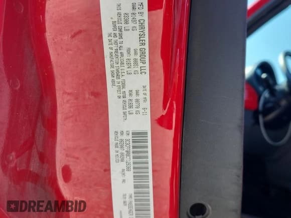 ✅ 2012 FIAT 500 Sport • VIN: 3C3CFFBR8CT126368 • Lot: 62024555. Listed on Copart with 125,352 mi. Free auction sales archive from the USA and detailed vehicle history report at DreamBid. Image 12.