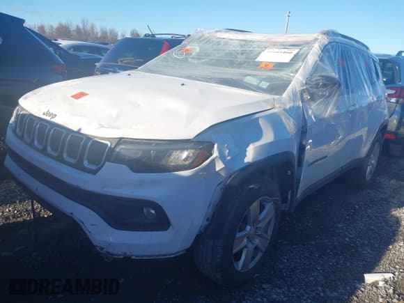 ✅ 2022 Jeep Compass Latitude • VIN: 3C4NJDBBXNT123520 • Lot: 43185460. Listed on IAAI with 45,181 mi. Free auction sales archive from the USA and detailed vehicle history report at DreamBid. Image 16.