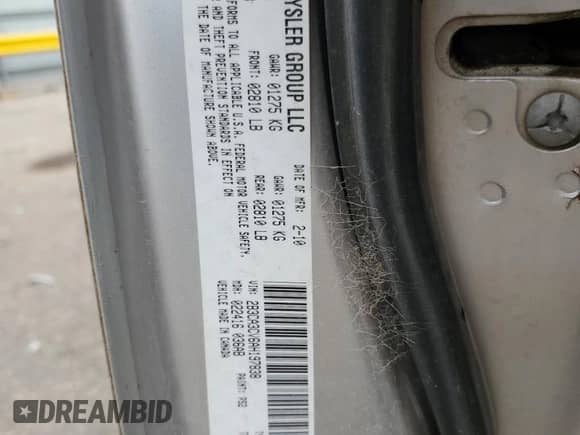 2010 Dodge Charger SXT с VIN 2B3CA3CV6AH197838, выставлен на аукционе Copart как лот 78125904 с пробегом 127 840 миль миль и Списание • Salvage title. История ставок и продаж доступна на DreamBid. Изображение 12.