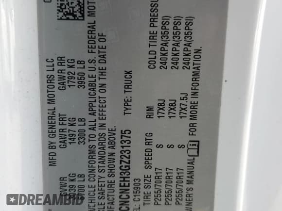 ✅ 2016 Chevrolet Silverado 1500 Work Truck • VIN: 1GCNCNEH3GZ231375 • Лот: 50138215. Опубликован ранее на Copart с пробегом 64 262 миль. Бесплатный доступ к архиву аукционных продаж из США и подробный отчёт об истории автомобиля на DreamBid. Изображение 12.