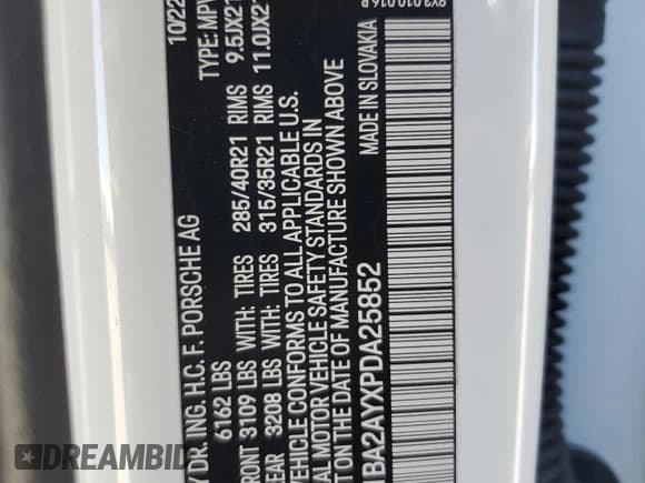 ✅ 2023 Porsche Cayenne • VIN: WP1BA2AYXPDA25852 • Lot: 71499735. Wystawiony na Copart z przebiegiem 27 128 mil. Bezpłatny archiwum sprzedaży aukcyjnych z USA i szczegółowy raport historii pojazdu na DreamBid. Zdjęcie 14.