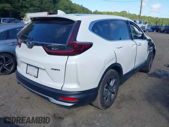 ✅ 2022 Honda CR-V EX • VIN: 2HKRW2H59NH614203 • Lot: 43136922. Listed on IAAI with 87,628 mi. Free auction sales archive from the USA and detailed vehicle history report at DreamBid. Image 4.