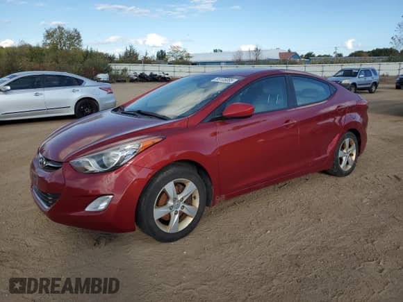 2012 Hyundai Elantra Limited with VIN KMHDH4AE3CU344801, listed as a Copart auction lot 85105085 with 126,367 mi miles and Clean title. Bid and sale history available at DreamBid. Image 1.