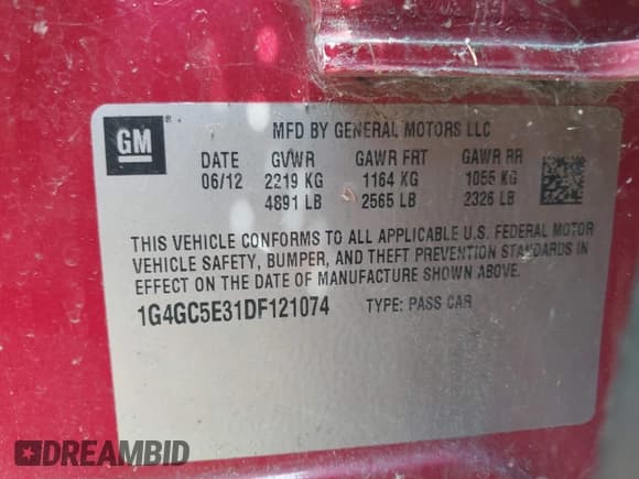 ✅ 2013 Buick LaCrosse Leather • VIN: 1G4GC5E31DF121074 • Lot: 42585795. Wystawiony na IAAI z przebiegiem 132 045 mil. Bezpłatny archiwum sprzedaży aukcyjnych z USA i szczegółowy raport historii pojazdu na DreamBid. Zdjęcie 9.