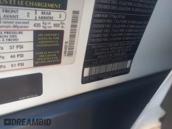 ✅ 2016 Land Rover Range Rover Sport HSE • VIN: SALWR2VF5GA645216 • Lot: 43500565. Wystawiony na IAAI z przebiegiem 118 669 mil. Bezpłatny archiwum sprzedaży aukcyjnych z USA i szczegółowy raport historii pojazdu na DreamBid. Zdjęcie 9.