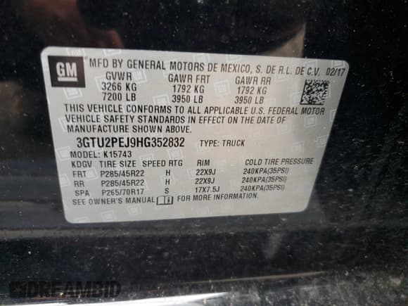 ✅ 2017 GMC Sierra 1500 Denali • VIN: 3GTU2PEJ9HG352832 • Lot: 48817255. Listed on Copart with 88,190 mi. Free auction sales archive from the USA and detailed vehicle history report at DreamBid. Image 12.