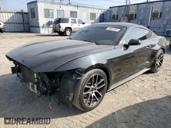 ✅ 2017 Ford Mustang V6 • VIN: 1FA6P8AM3H5266140 • Lot: 90681585. Listed on Copart with 65,027 mi. Free auction sales archive from the USA and detailed vehicle history report at DreamBid. Image 1.