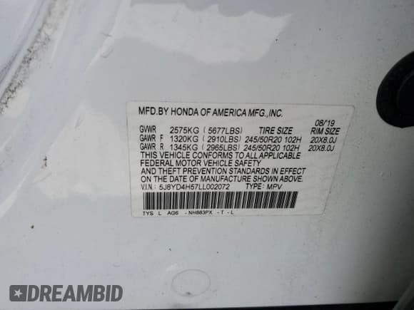 ✅ 2020 Acura MDX Technology • VIN: 5J8YD4H57LL002072 • Lot: 71658905. Wystawiony na Copart z przebiegiem Nie podano. Bezpłatny archiwum sprzedaży aukcyjnych z USA i szczegółowy raport historii pojazdu na DreamBid. Zdjęcie 12.