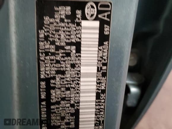 ✅ 2007 Toyota Corolla LE • VIN: 2T1BR32E27C765851 • Lot: 89813625. Listed on Copart with 124,566 mi. Free auction sales archive from the USA and detailed vehicle history report at DreamBid. Image 12.