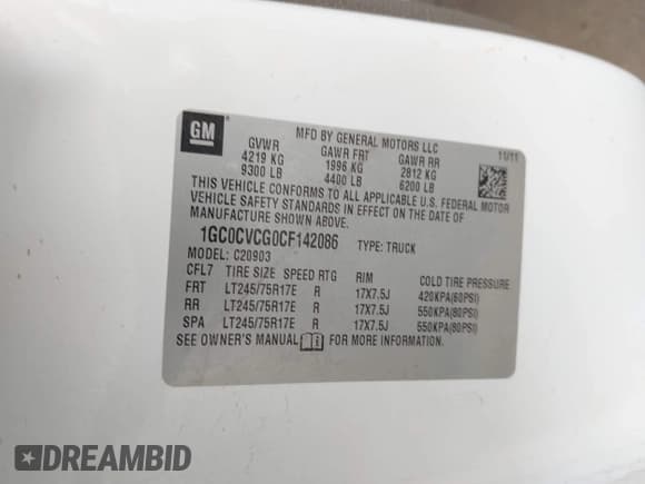 ✅ 2012 Chevrolet Silverado 2500HD Work Truck • VIN: 1GC0CVCG0CF142086 • Lot: 42761543. Wystawiony na IAAI z przebiegiem 159 598 mil. Bezpłatny archiwum sprzedaży aukcyjnych z USA i szczegółowy raport historii pojazdu na DreamBid. Zdjęcie 9.