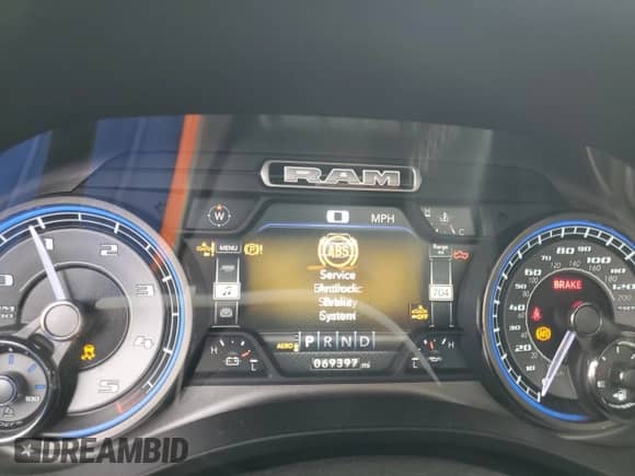 2020 Ram 1500 Limited with VIN 1C6SRFHM5LN258926, listed as a Copart auction lot 87432605 with 69,397 mi miles and Salvage title. Bid and sale history available at DreamBid. Image 9.