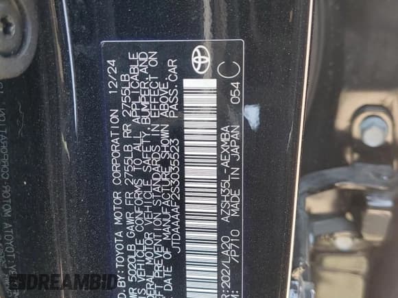 ✅ 2025 Toyota Crown XLE • VIN: JTDAAAAF2S3035523 • Lot: 68934035. Listed on Copart with 15,403 mi. Free auction sales archive from the USA and detailed vehicle history report at DreamBid. Image 12.