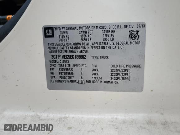 ✅ 2014 GMC Sierra 1500 SLT • VIN: 3GTP1VEC5EG186682 • Лот: 89737485. Опубликован ранее на Copart с пробегом 221 174 миль. Бесплатный доступ к архиву аукционных продаж из США и подробный отчёт об истории автомобиля на DreamBid. Изображение 12.