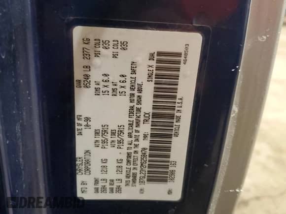 1991 Dodge Dakota z VIN 1B7GL23Y2MS258470, wystawiony jako Copart lot #45487985 z przebiegiem 176 958 mil mil oraz Szkoda całkowita • Salvage title. Historia ofert i sprzedaży dostępna na DreamBid. Obrazek 12.