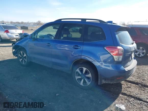 2018 Subaru Forester Limited with VIN JF2SJARC6JH492224, listed as a IAAI auction lot 41744409 with 62,090 mi miles and . Bid and sale history available at DreamBid. Image 3.