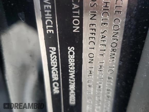 ✅ 2007 Bentley Flying Spur • VIN: SCBBR93W378043023 • Lot: 81239474. Listed on Copart with 170,080 mi. Free auction sales archive from the USA and detailed vehicle history report at DreamBid. Image 12.