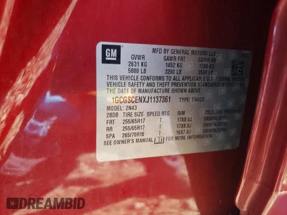 ✅ 2018 Chevrolet Colorado 2WD LT • VIN: 1GCGSCENXJ1137361 • Лот: 74796974. Опубликован ранее на Copart с пробегом 73 462 миль. Бесплатный доступ к архиву аукционных продаж из США и подробный отчёт об истории автомобиля на DreamBid. Изображение 12.
