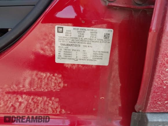 ✅ 2015 Chevrolet Equinox LT • VIN: 1GNALBEK2FZ123179 • Лот: 42985534. Опубликован ранее на IAAI с пробегом 227 971 миль. Бесплатный доступ к архиву аукционных продаж из США и подробный отчёт об истории автомобиля на DreamBid. Изображение 9.