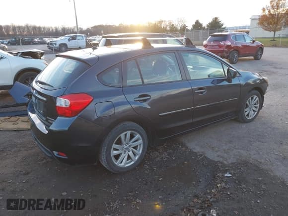 ✅ 2015 Subaru Impreza Premium • VIN: JF1GPAC6XFH206121 • Lot: 43708295. Listed on IAAI with 105,486 mi. Free auction sales archive from the USA and detailed vehicle history report at DreamBid. Image 4.