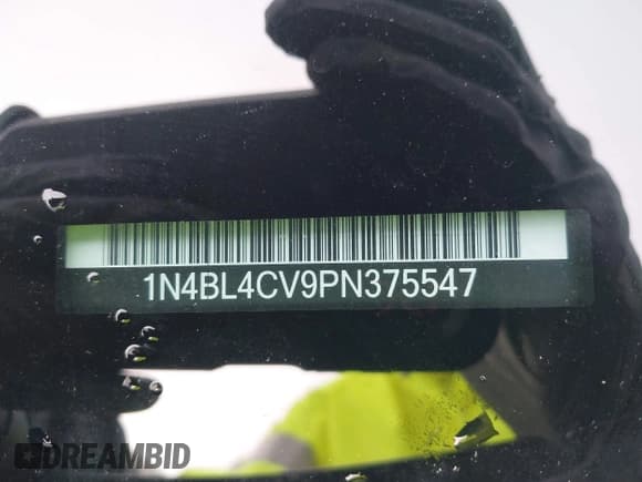 ✅ 2023 Nissan Altima SR • VIN: 1N4BL4CV9PN375547 • Lot: 43634375. Listed on IAAI with 31,015 mi. Free auction sales archive from the USA and detailed vehicle history report at DreamBid. Image 17.