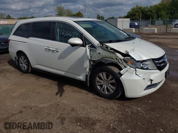 ✅ 2015 Honda Odyssey EX-L • VIN: 5FNRL5H68FB126878 • Lot: 43266633. Listed on IAAI with 143,547 mi. Free auction sales archive from the USA and detailed vehicle history report at DreamBid. Image 1.