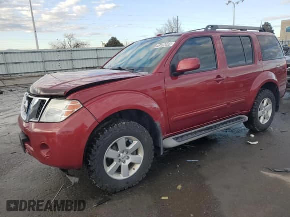 ✅ 2008 Nissan Pathfinder SE • VIN: 5N1AR18B78C641335 • Lot: 43152455. Listed on Copart with 147,670 mi. Free auction sales archive from the USA and detailed vehicle history report at DreamBid. Image 1.