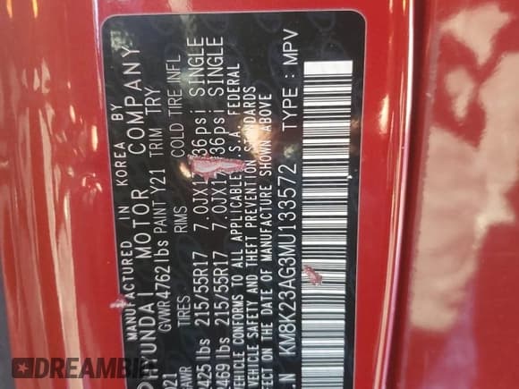 ✅ 2021 Hyundai Kona SEL • VIN: KM8K23AG3MU133572 • Лот: 87250245. Опубликован ранее на Copart с пробегом 130 844 миль. Бесплатный доступ к архиву аукционных продаж из США и подробный отчёт об истории автомобиля на DreamBid. Изображение 13.