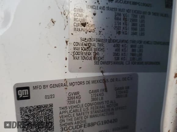 ✅ 2023 Chevrolet Silverado 1500 LT Trail Boss • VIN: 3GCUDFE88PG190420 • Lot: 87728935. Wystawiony na Copart z przebiegiem 54 396 mil. Bezpłatny archiwum sprzedaży aukcyjnych z USA i szczegółowy raport historii pojazdu na DreamBid. Zdjęcie 14.