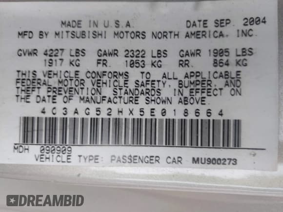 ✅ 2005 Chrysler Sebring LXi • VIN: 4C3AG52HX5E018664 • Lot: 43015859. Wystawiony na IAAI z przebiegiem 88 594 mil. Bezpłatny archiwum sprzedaży aukcyjnych z USA i szczegółowy raport historii pojazdu na DreamBid. Zdjęcie 9.