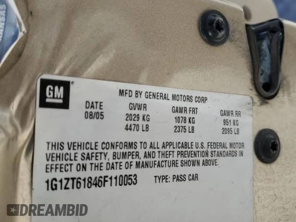 2006 Chevrolet Malibu Maxx LT с VIN 1G1ZT61846F110053, выставлен на аукционе Copart как лот 49718695 с пробегом 85 392 миль миль и Списание • Salvage title. История ставок и продаж доступна на DreamBid. Изображение 13.