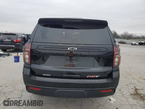 2023 Chevrolet Tahoe RST with VIN 1GNSKRKT5PR409249, listed as a Copart auction lot 43815715 with 23,056 mi miles and Salvage title. Bid and sale history available at DreamBid. Image 6.