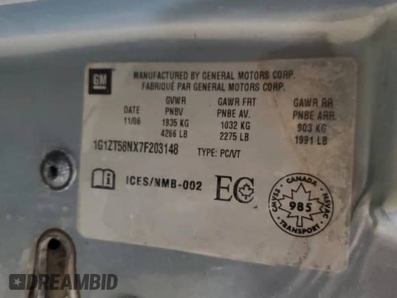 2007 Chevrolet Malibu 2LT z VIN 1G1ZT58NX7F203148, wystawiony jako Copart lot #80749864 z przebiegiem 264 230 mil mil oraz Czysty tytuł • Clean title. Historia ofert i sprzedaży dostępna na DreamBid. Obrazek 13.