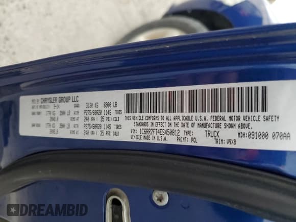 ✅ 2014 Ram 1500 Tradesman • VIN: 1C6RR7FT4ES450812 • Lot: 91685475. Listed on Copart with 174,621 mi. Free auction sales archive from the USA and detailed vehicle history report at DreamBid. Image 12.