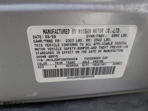 ✅ 2010 Infiniti EX • VIN: JN1AJ0HP0AM700469 • Lot: 42803866. Listed on IAAI with 105,292 mi. Free auction sales archive from the USA and detailed vehicle history report at DreamBid. Image 9.