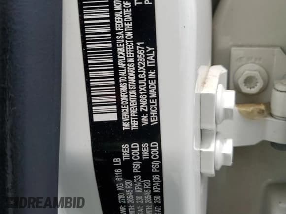 ✅ 2018 Maserati Levante GranLusso • VIN: ZN661XUL6JX285671 • Lot: 60837355. Listed on Copart with Not provided. Free auction sales archive from the USA and detailed vehicle history report at DreamBid. Image 13.