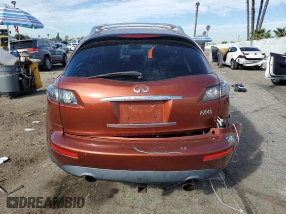 ✅ 2006 Infiniti FX • VIN: JNRBS08W56X401720 • Лот: 44564995. Опубликован ранее на Copart с пробегом 132 052 миль. Бесплатный доступ к архиву аукционных продаж из США и подробный отчёт об истории автомобиля на DreamBid. Изображение 6.