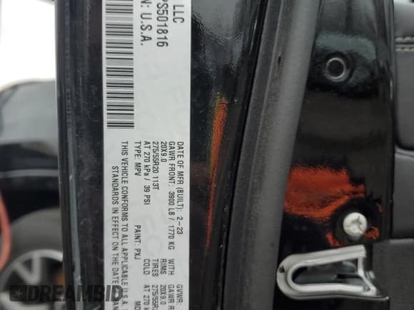 ✅ 2023 Jeep Wagoneer Series III • VIN: 1C4SJVDP7PS501816 • Лот: 84668924. Опубликован ранее на Copart с пробегом 21 877 миль. Бесплатный доступ к архиву аукционных продаж из США и подробный отчёт об истории автомобиля на DreamBid. Изображение 15.