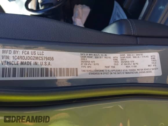 2021 Dodge Durango GT Plus с VIN 1C4RDJDG2MC579456, выставлен на аукционе IAAI как лот 43026250 с пробегом 66 639 миль миль и . История ставок и продаж доступна на DreamBid. Изображение 9.